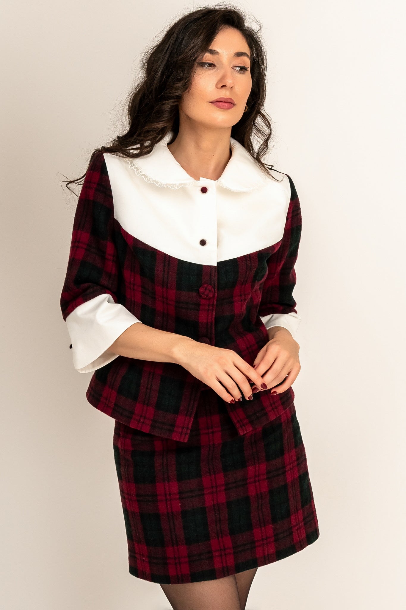 “ Conté “ Tartan Wool Skirt