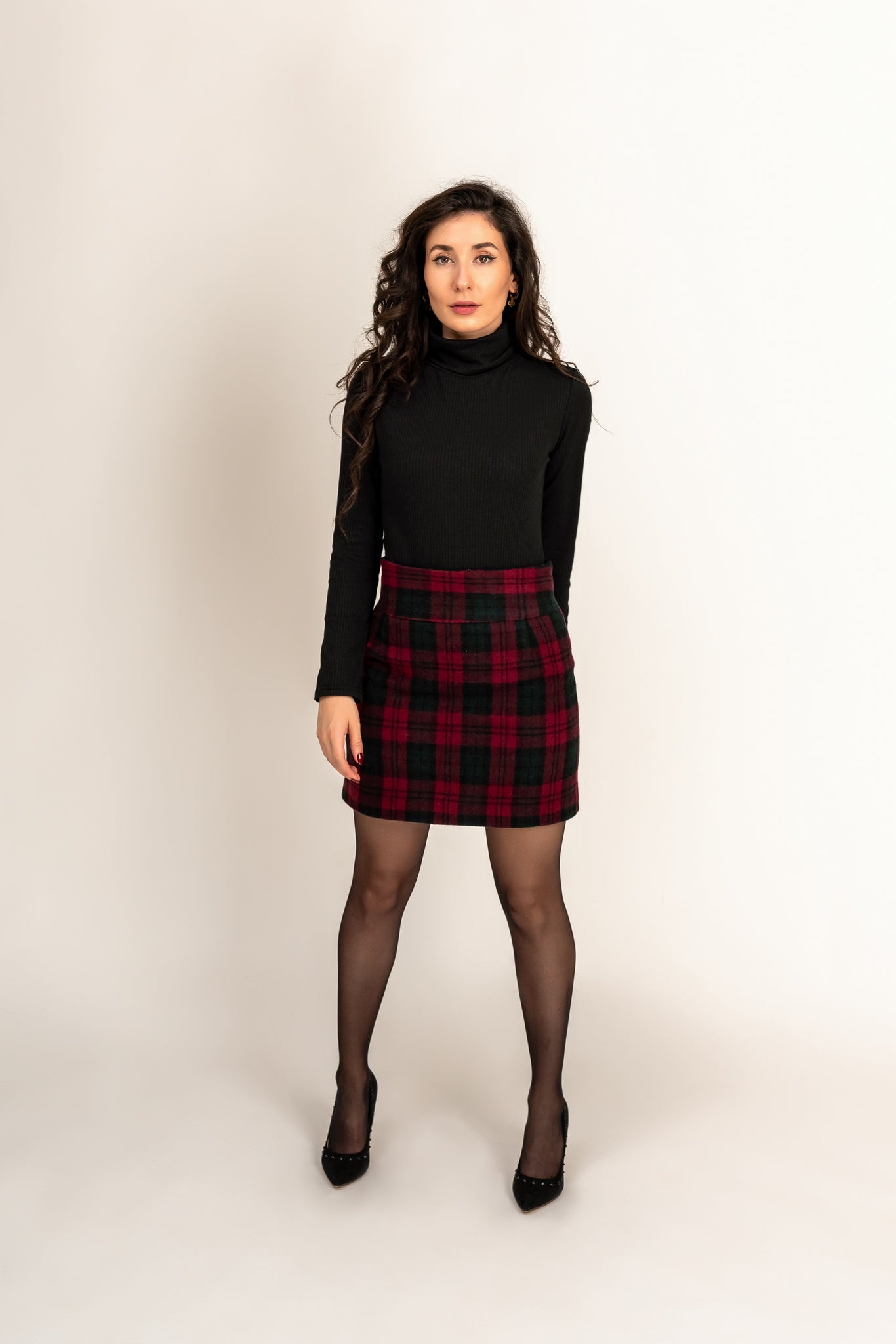 “ Conté “ Tartan Wool Skirt
