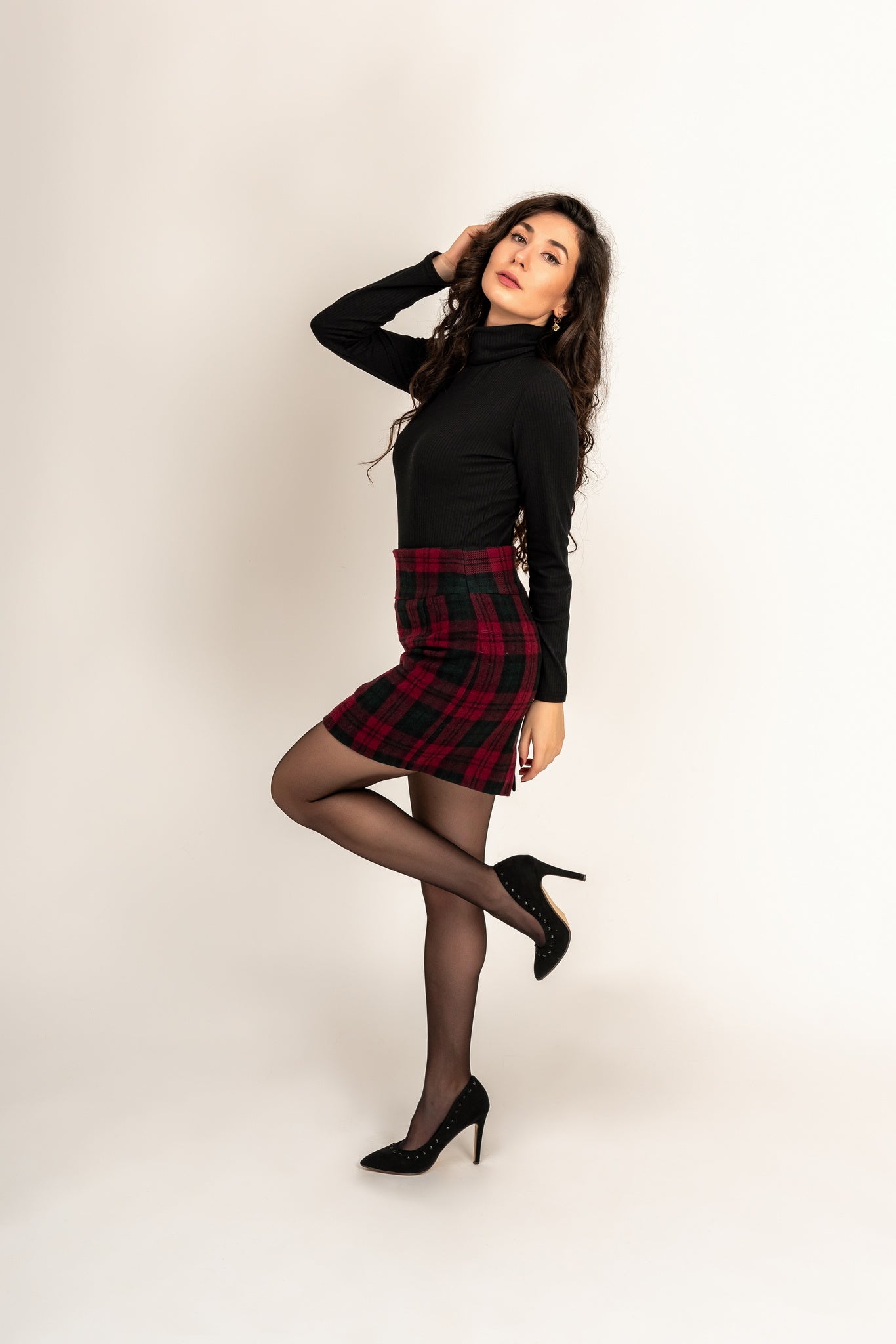 “ Conté “ Tartan Wool Skirt